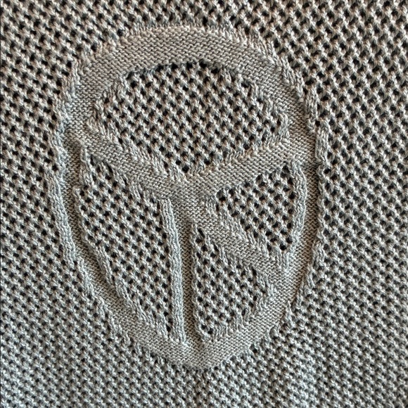 Peace Love World Light Blue Textured Peace Sign Long Sleeve Top - Picture 3 of 6